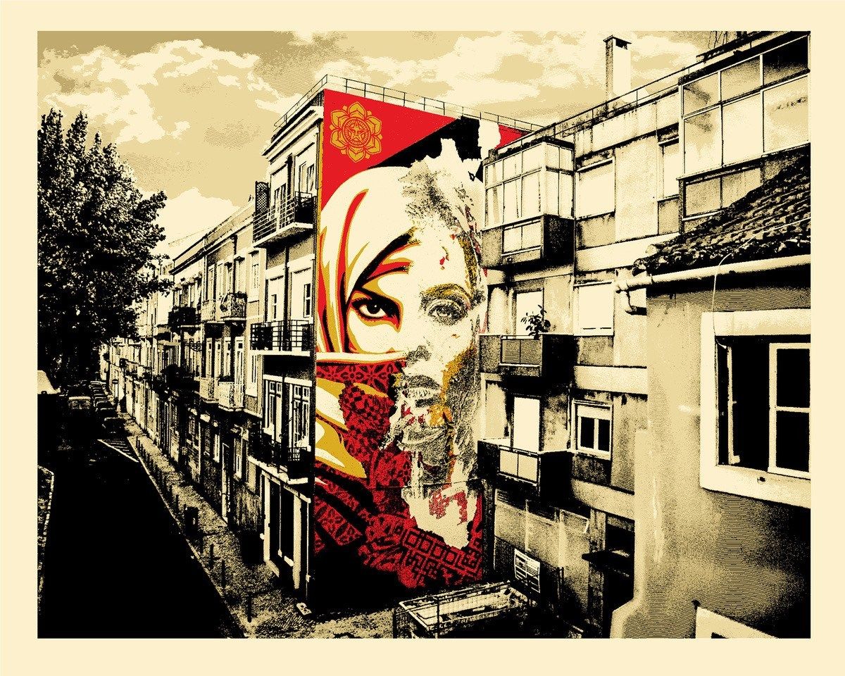 Obey Giant Shepard Fairey VHILS Universal Personhood Lisbon Print S/N AP Edition