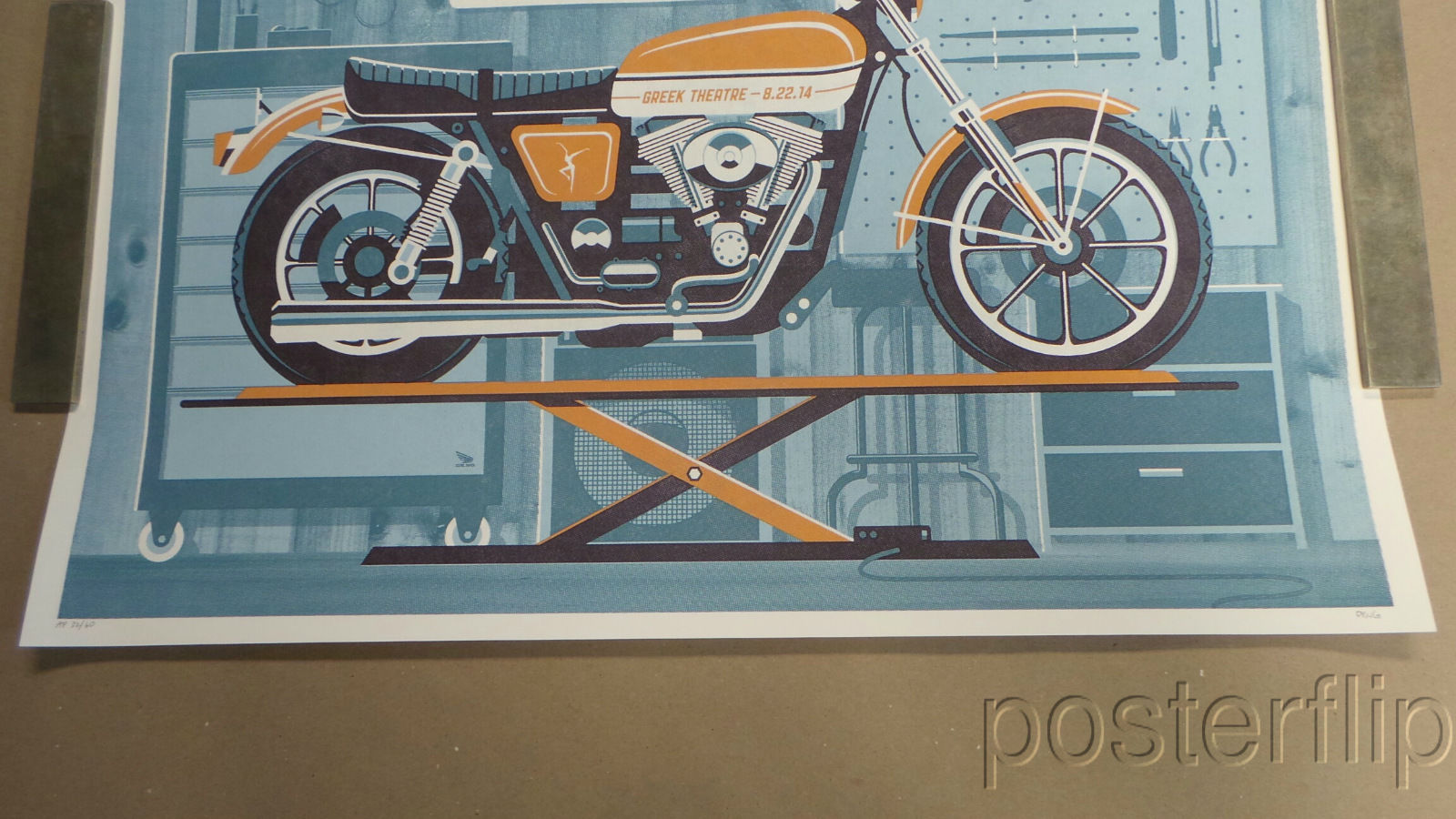 Dave Matthews Band - Berkeley CA 2014.  4-color print commemorating 8/22/2014 show by DKNG.