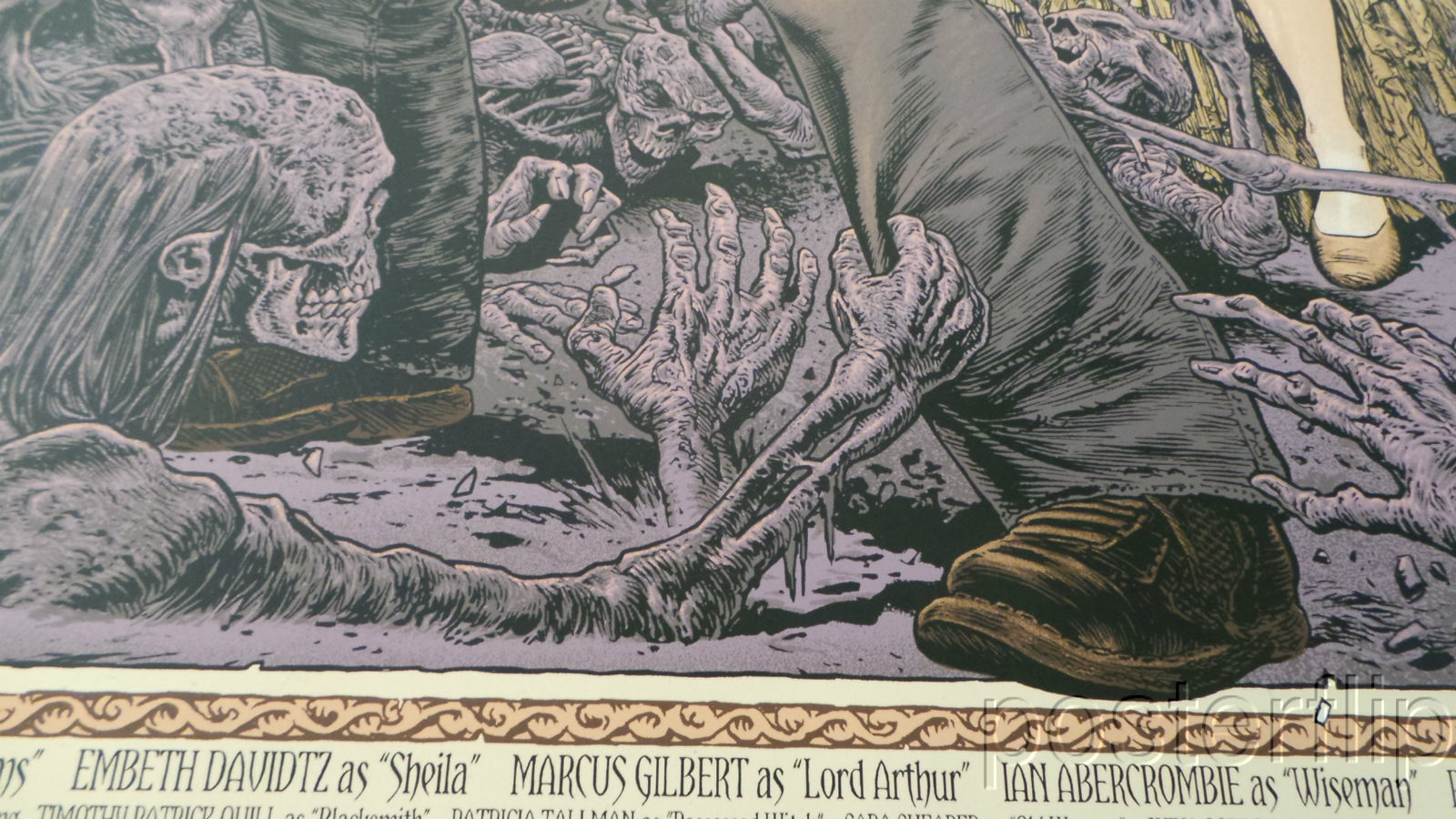 "Army of Darkness Purple Variant" by Chris Weston.  Inspired by the popular cult film. Released by Skuzzles in 2014 in limited edition of 60 prints. Print is stored flat in very good condition.