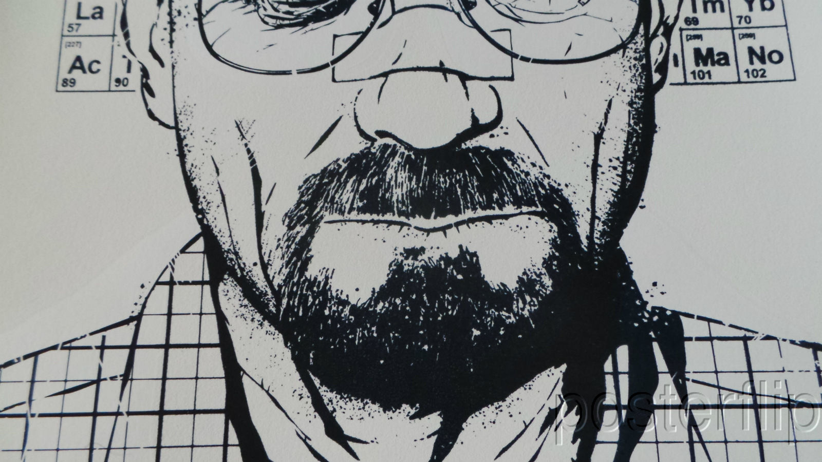 Title: Respect the Chemistry 2013  Artist: Timothy Anderson  Edition:  xx/65  Type: Screen print.  Size: 12" x 16"  Notes:  Signed and numbered by the artist.  For the hit TV series 'Breaking Bad' on AMC Channel, Walter White half Heisenberg.  Print is stored flat in very good condition. Following purchase, prints are rolled in archival paper and shipped with bubble wrap in sturdy cardboard tubes.  Check out our other listings for more hard-to-find and out-of-print posters.