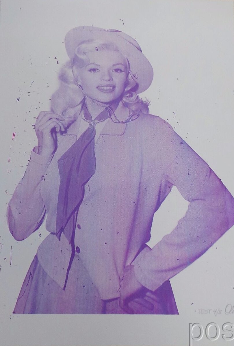 Tim Oliveira Jayne Purple Pink Blue Test Limited Screenprint Signed/Numbered xx/