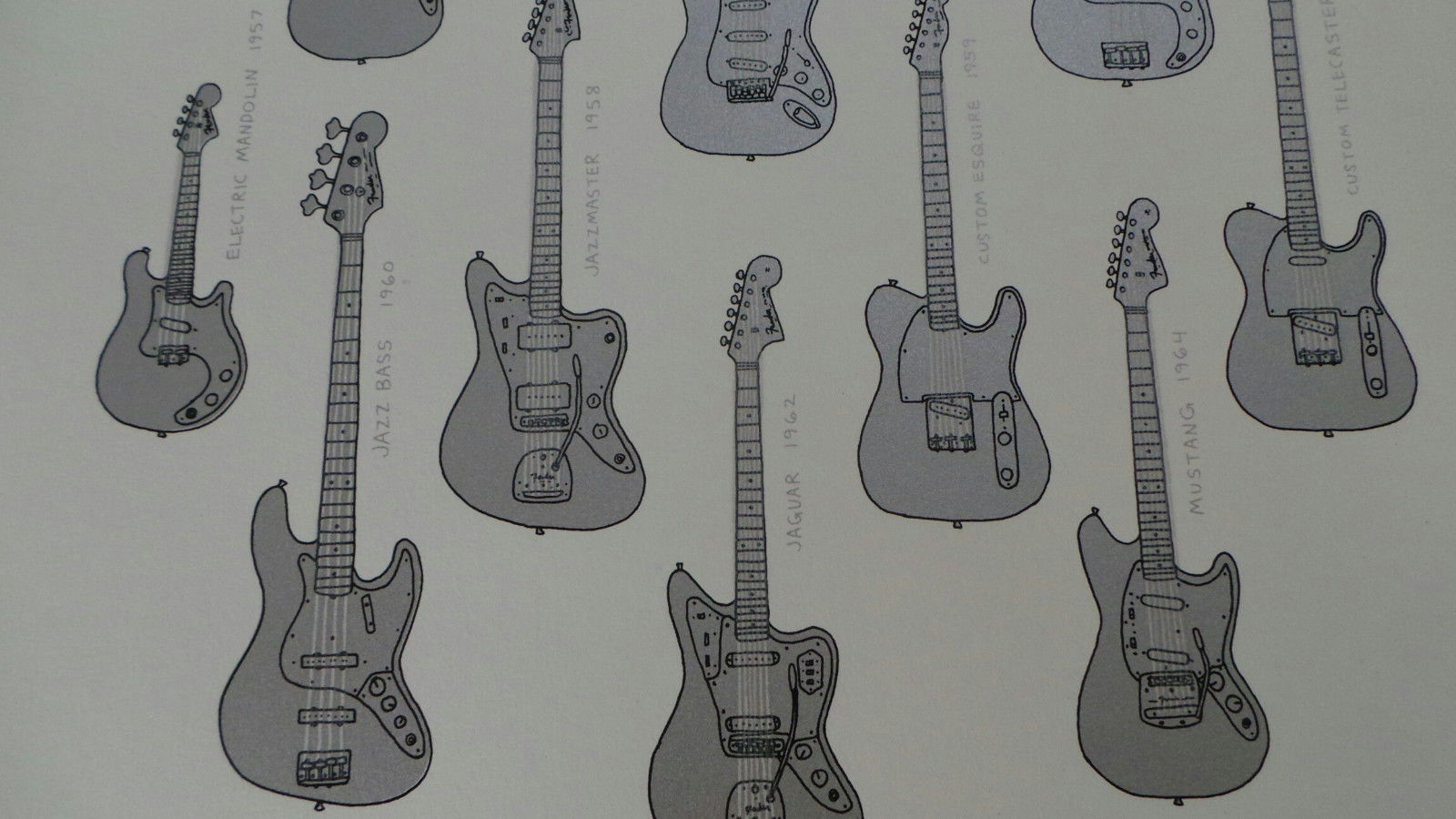 Title:  Electric Instrument Co. - Silver Edition  Poster artist:  Jacob Borshard  Edition:  xx/57 s/n  Type:  Hand deckled edges on left side of the print  Size:  16" x 30"  Notes:  Released by Mondo in 2014.  Print is stored flat in very good condition.  Check out our other listings for more hard-to-find and out-of-print posters.