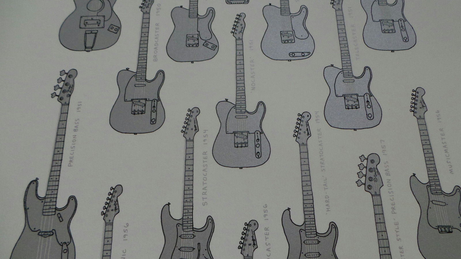 Title:  Electric Instrument Co. - Silver Edition  Poster artist:  Jacob Borshard  Edition:  xx/57 s/n  Type:  Hand deckled edges on left side of the print  Size:  16" x 30"  Notes:  Released by Mondo in 2014.  Print is stored flat in very good condition.  Check out our other listings for more hard-to-find and out-of-print posters.
