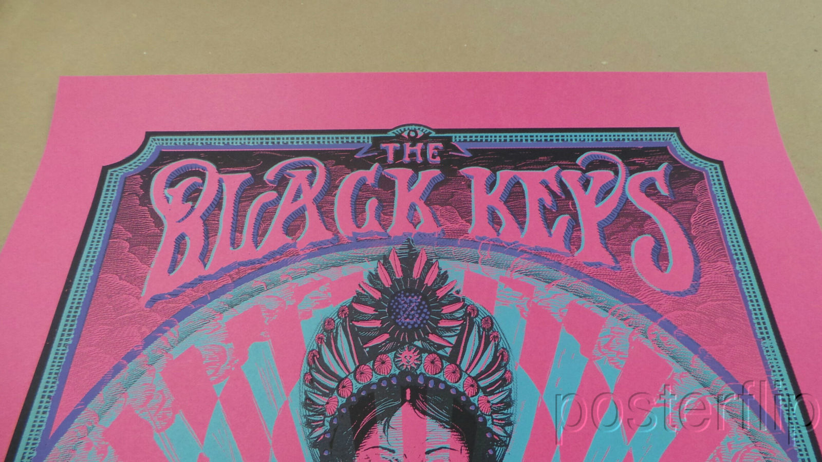This poster was created poster for The Black Keys and their Turn Blue World Tour.