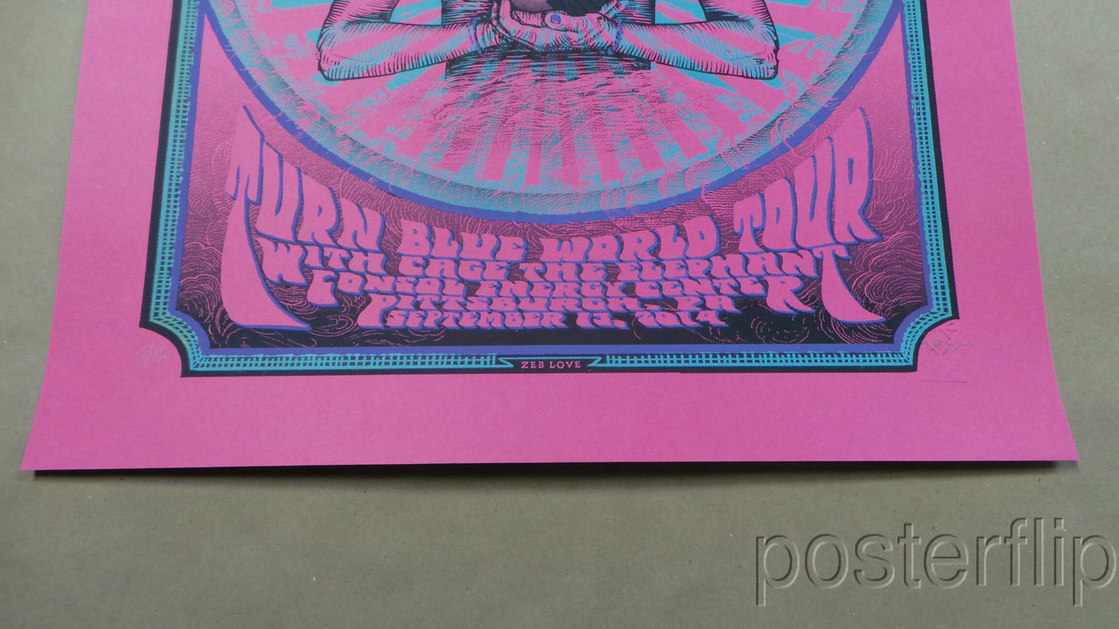This poster was created poster for The Black Keys and their Turn Blue World Tour.