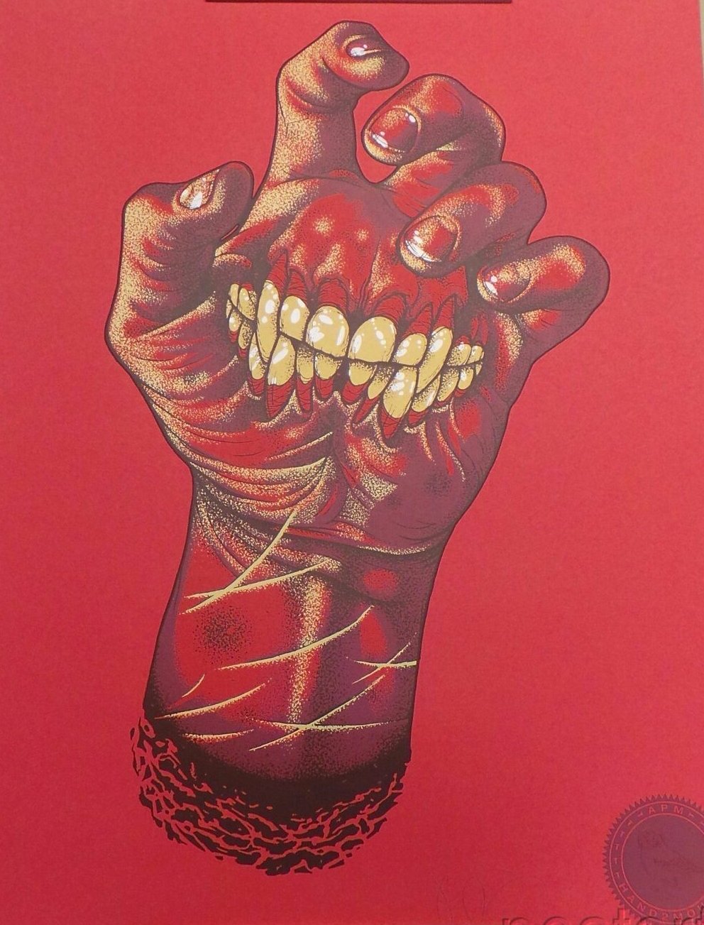 John Baizley Hand2Mouth Screenprint Poster Red Hot Edition Baroness