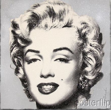 Mr. Brainwash Diamond Girl Silver Background Edition xx/90 S/Ned Screenprint