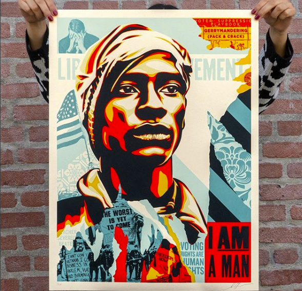 Shepard Fairey Obey Giant Voting Rights Are Human Rights Screen print xx/550
