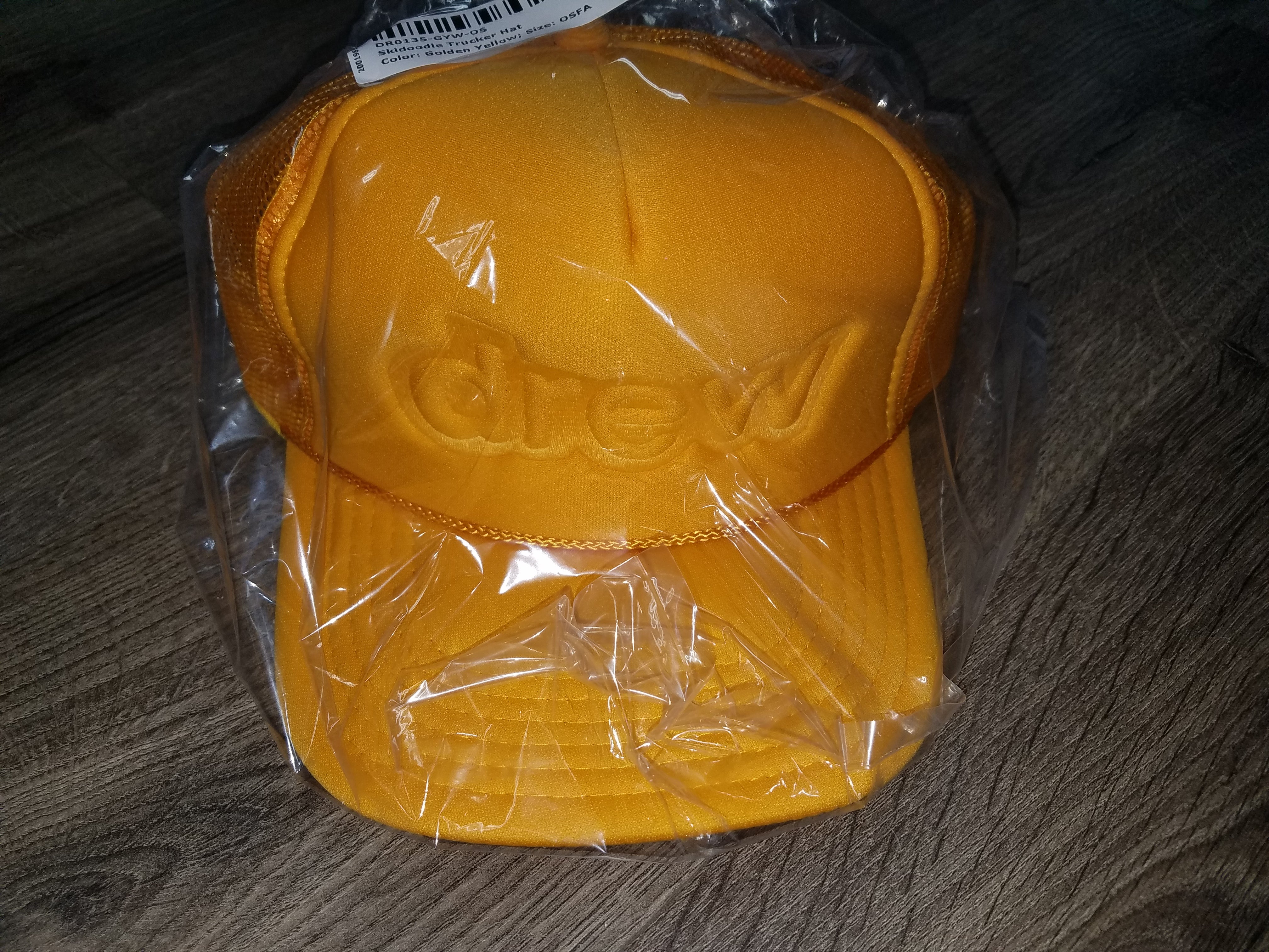 House of Drew Collection Skidoodle Trucker Hat Yellow Ballcap Snapcap