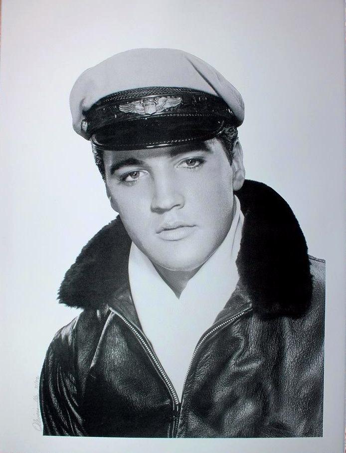 Tim Oliveira Crazy About Elvis Screenprint Poster B&W xx/32 Signed/Numbered
