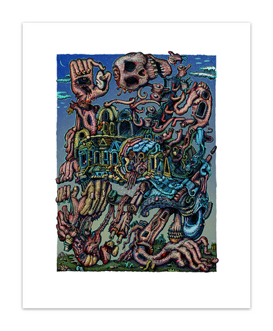 Hebru Brantley - "Smile 19" 1/1 Hand Pulled Screen Print - 2019