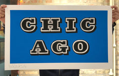Ben Eine - Chicago Set Red & Blue Only 25 Matching Sets! S/N xx/75