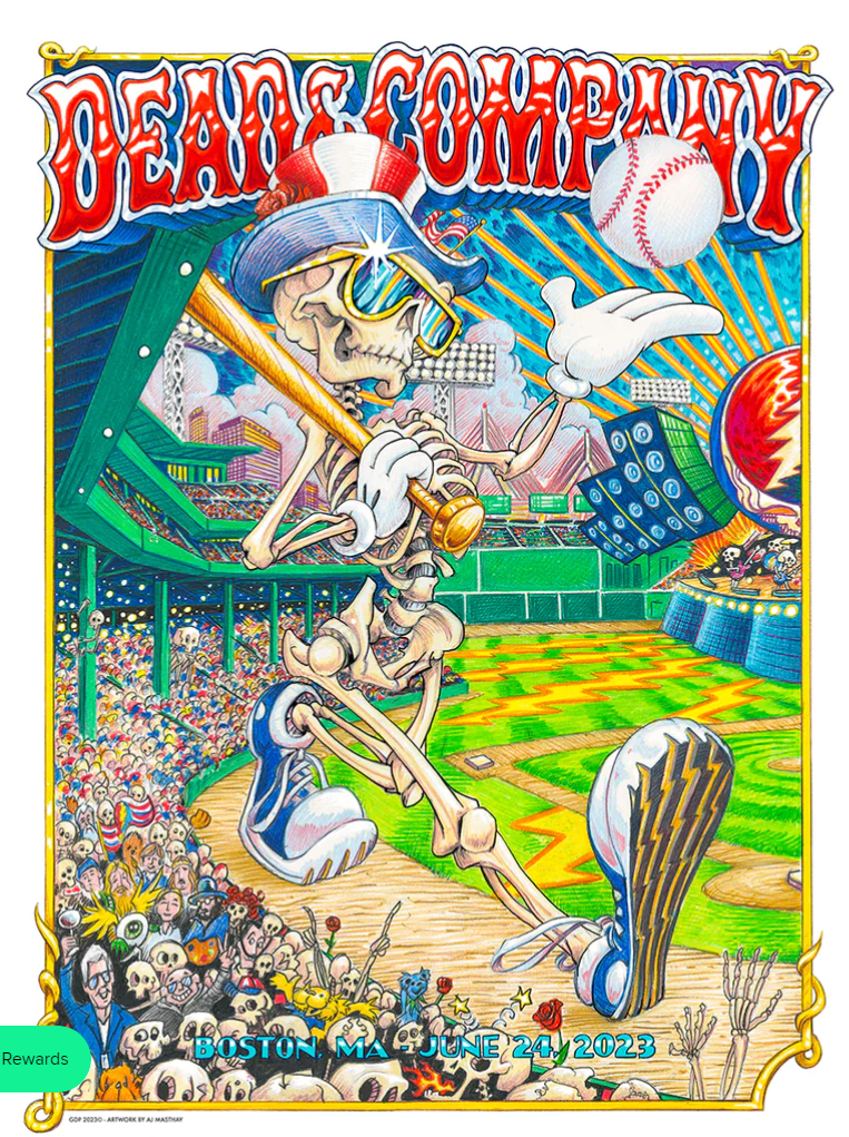 AJ Masthay "Dead & Company Fenway Night 1 & 2" Poster Set 2023