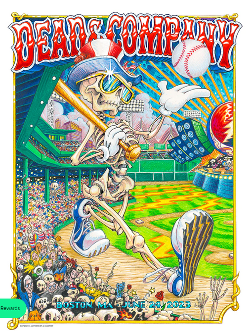 AJ Masthay - "Dead & Company - Fenway Night #1 & #2" - Poster Set - 2023 - Grateful Dead