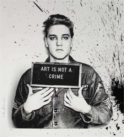 Mr. Brainwash - King Of Rock SILVER EDITION Screenprint -Elvis Presley - 2017