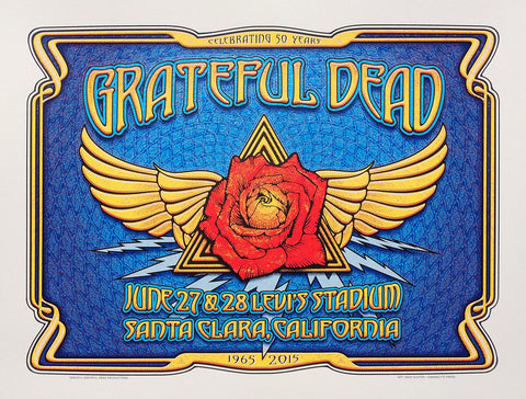 AJ Masthay & Mike Dubois - Dead & Company - Wrigley Field 2019 Foil Screen Print - Grateful Dead xx/2450