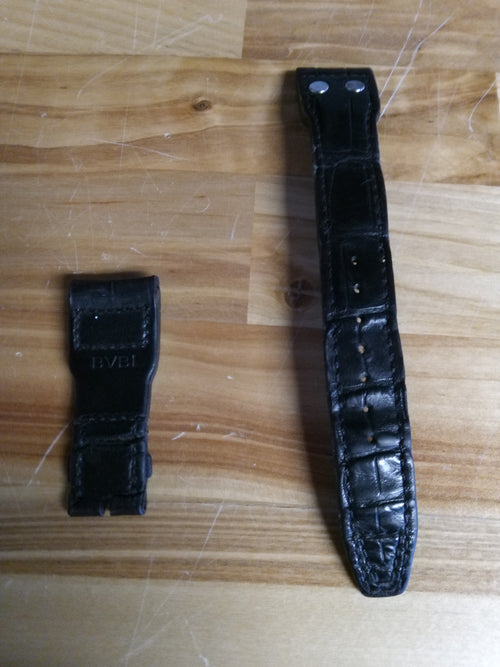 IWC Pilot Black Alligator Leather Watch Strap, used.