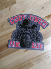Cody Jinks Fan Club Merch, Tshirt, Hat, Lanyard, Stickers, Patches