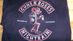 Guns N' Roses Nightrain Fan Club Graphic Hoodie Dark Blue Size L