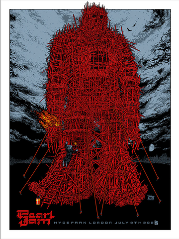 Ames Bros - Pearl Jam Tulsa, OK Glow-in-the-Dark Screen print Signed - 2014