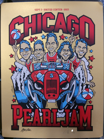 Chuck Sperry - Pearl Jam Buenos Aires 2013 Screenprint Poster S/N xx/100