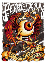 Brandon Heart - Pearl Jam - DCU Center, Worcester MA - S/N's xxx/100 - 2013