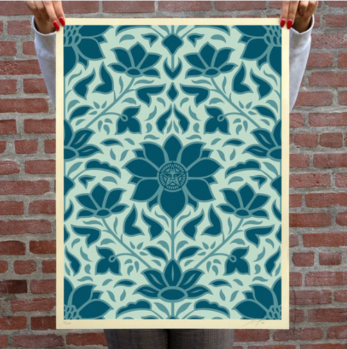 Shepard Fairey - Obey Deco Floral Pattern - Blue - xxx/275