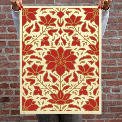 Copy of Shepard Fairey - Obey Deco Floral Pattern - Red - xxx/275 s/n