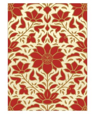Shepard Fairey Obey Deco Floral Pattern Red xxx/275 s/n