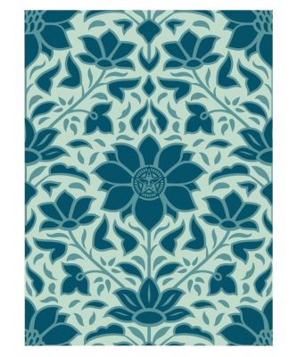 Shepard Fairey Obey Deco Floral Pattern Blue xxx/275