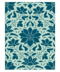 Shepard Fairey Obey Deco Floral Pattern Blue xxx/275