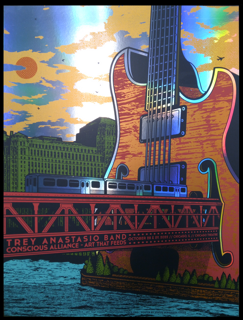 Trey Anastasio Band - Chicago Theatre 2022 - Status Serigraph - Foil Edition