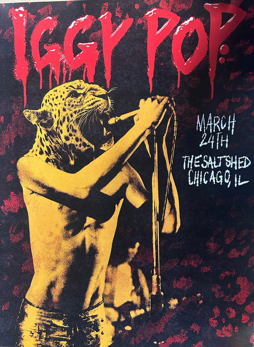 Iggy Pop at the Salt Shed Poster 3/24/2025