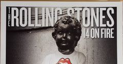 Title: Rolling Stones   Edition:  xx/500  Type: Lithograph   Size: 17" x 23"  Location: Werther   Venue: TW Classic Festival   Notes:  1st edition, official poster hand numbered and embossed  Official poster, Europe 14 On Fire Tour original from the show!