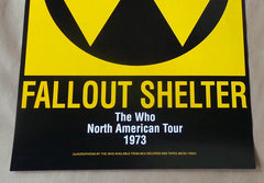 THE WHO Fallout Shelter US 1973 North American Tour Promo POSTER Quadrophenia