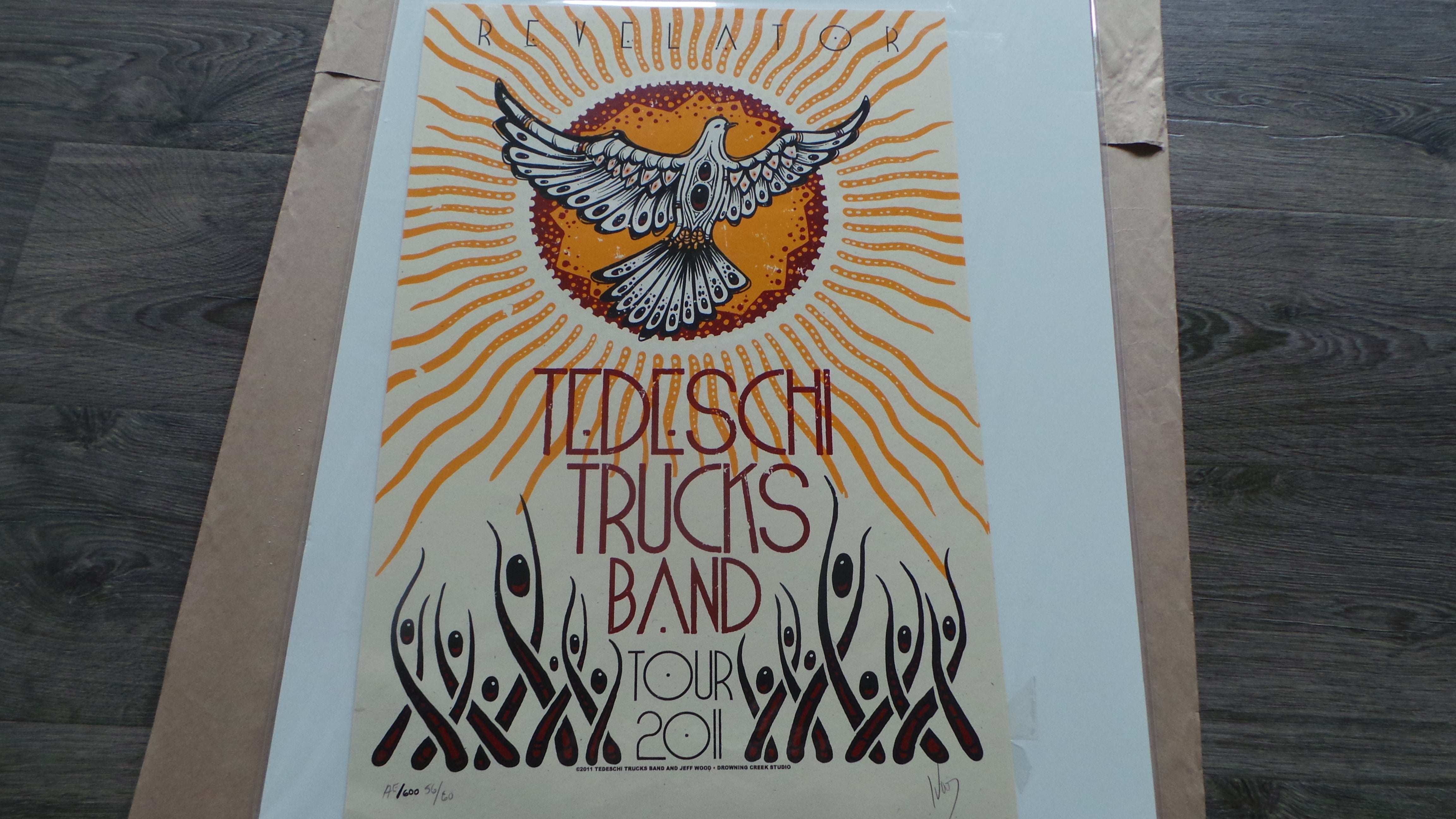 Jeff Wood - Tedeschi Trucks Band Revelator Tour Poster - 2011 - S/N'd