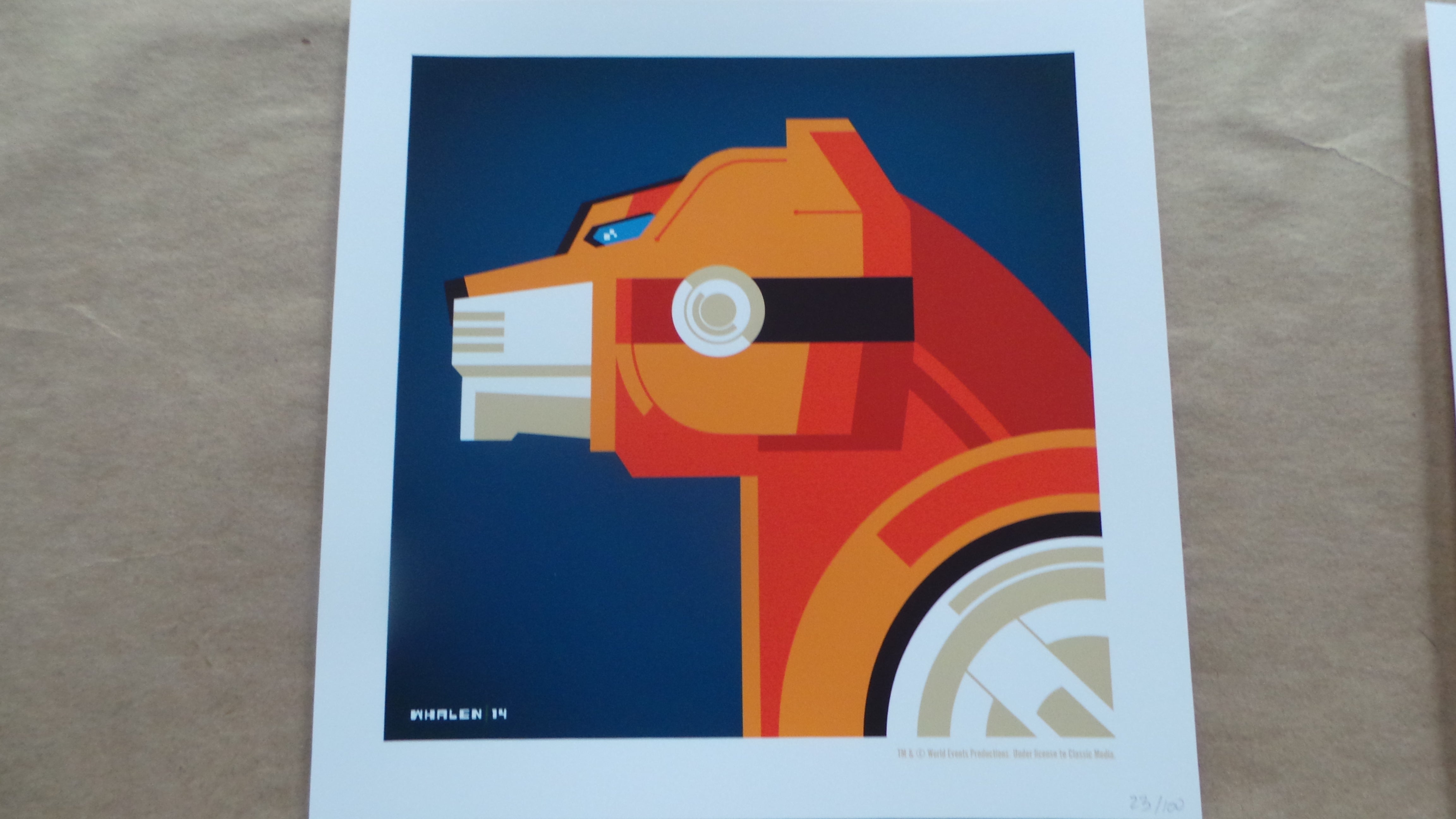 Title:  Voltron Lions and Holofoil Edition 2015  Artist:  Tom Whalen  Edition:  Holofoil Edition, Limited Edition Screen printed poster of 100, numbered  Type: Screen printed poster  Size:  8" x 8", set of 5 and a 24" x 18" print.  Notes: Check out our other listings for more hard-to-find and out-of-print posters.