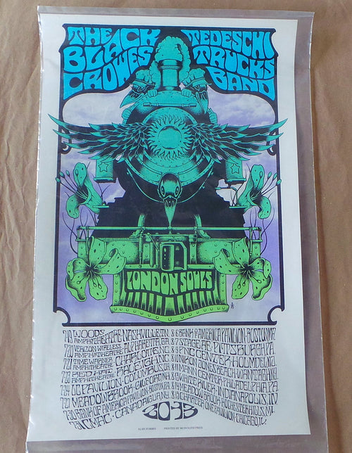 Black Crowes with Tedeschi Trucks Band & London Souls 2013 Tour Poster by Alan Forbes Print measures 15" x 24"  Printed by Monolith Press  Check out our other listings for more hard-to-find and out-of-print posters.