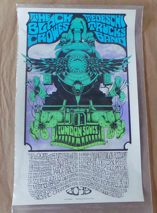Black Crowes with Tedeschi Trucks Band & London Souls 2013 Tour Poster by Alan Forbes Print measures 15" x 24"  Printed by Monolith Press  Check out our other listings for more hard-to-find and out-of-print posters.
