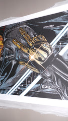 "Daft Punk - Guy" by Rhys Cooper Originally sold through Studio Seppuku in 2015. Following purchase, prints are rolled in kraft paper and shipped in a sturdy cardboard tube protected with bubble wrap on each end of the inside.