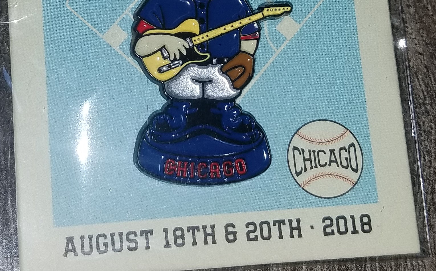 Pearl Jam Wrigley Field Chicago Skully Enamel Pin Limited August 2018