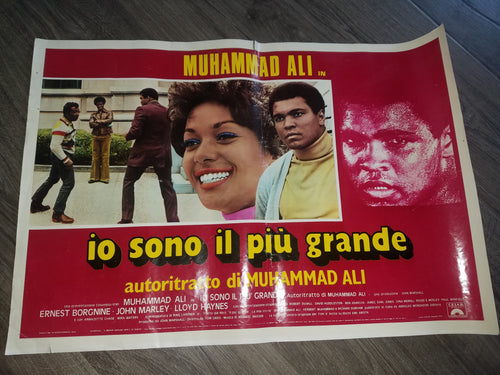 Title:  FOTOBUSTA IO SONO IL PIù GRANDE MUHAMMAD ALI PUGILATO 1977 (I Am The Greatest)  Edition:  Muhammad Ali Movie Poster  Notes:  OK Condition and ready to ship