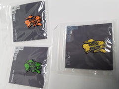 KAWS KAWSONE Skeleton Pin green yellow orange set