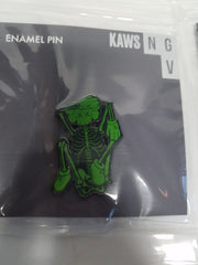 KAWS KAWSONE Skeleton Pin green yellow orange set
