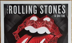 Title: Rolling Stones  - 2014 OFFICIAL POSTER LISBON #2 ROCK IN RIO  Poster artist:   Edition:  xx/500  Type: Limited edition lithograph   Size: 17" x 23"  Location: Lisbon, Portugal   Venue:  Rock in Rio Festival   Notes:  1st edition, official poster hand numbered and embossed.  Official poster, Europe 14 On Fire Tour original from the show!