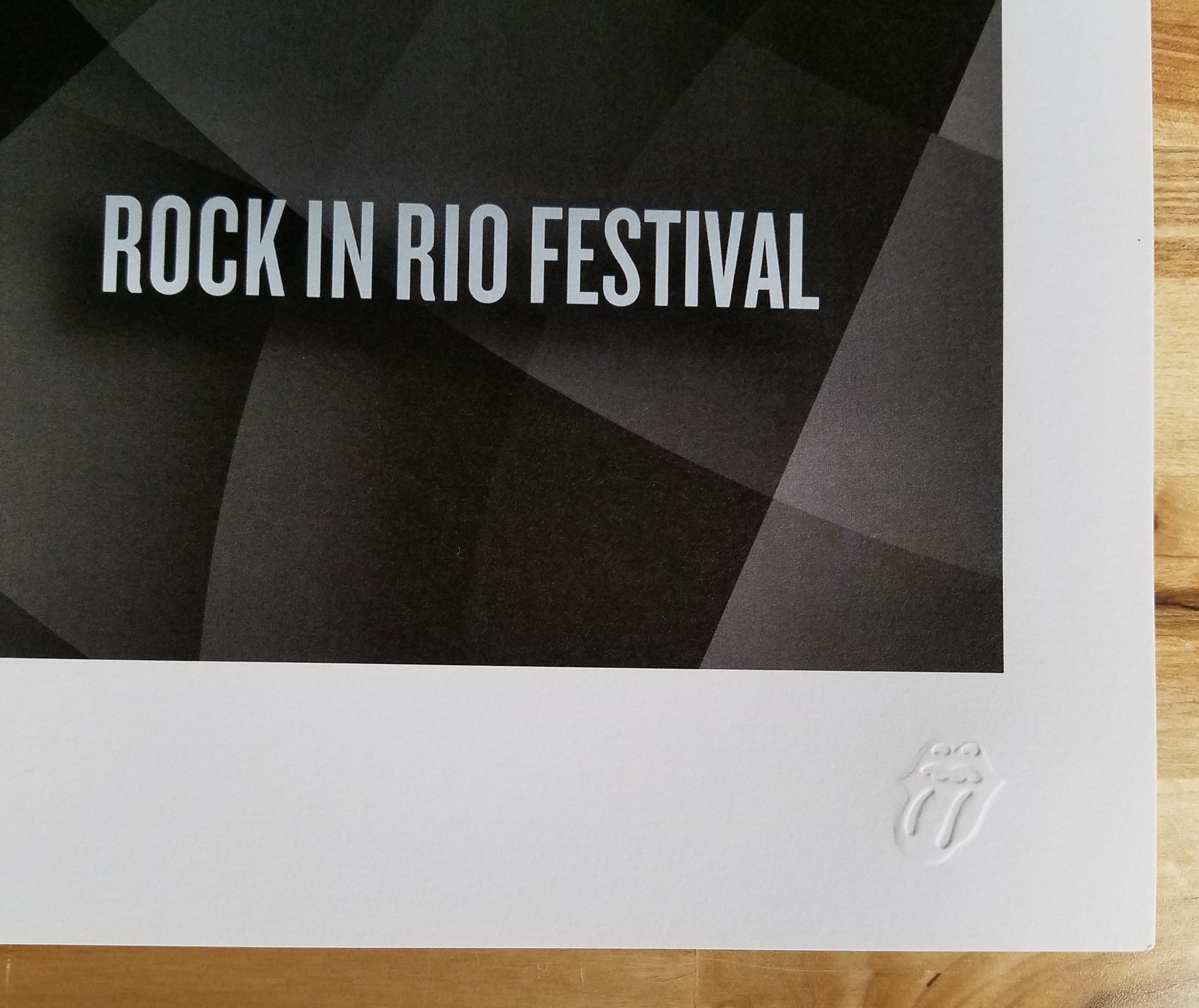 Title: Rolling Stones  - 2014 OFFICIAL POSTER LISBON #2 ROCK IN RIO  Poster artist:   Edition:  xx/500  Type: Limited edition lithograph   Size: 17" x 23"  Location: Lisbon, Portugal   Venue:  Rock in Rio Festival   Notes:  1st edition, official poster hand numbered and embossed.  Official poster, Europe 14 On Fire Tour original from the show!
