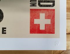 Title:  Rolling Stones   Edition: 1st edition, official poster hand numbered and embossed  Type:  Limited edition lithograph   Size:  17" x 23"  Location:  Zurich, Switzerland   Venue:  Letzigrund Stadium   Notes:  Official poster, Europe 14 On Fire Tour original from the show!