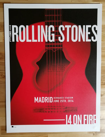 Rolling Stones On Fire - 2014  Asian Tour Lithograph Poster Set