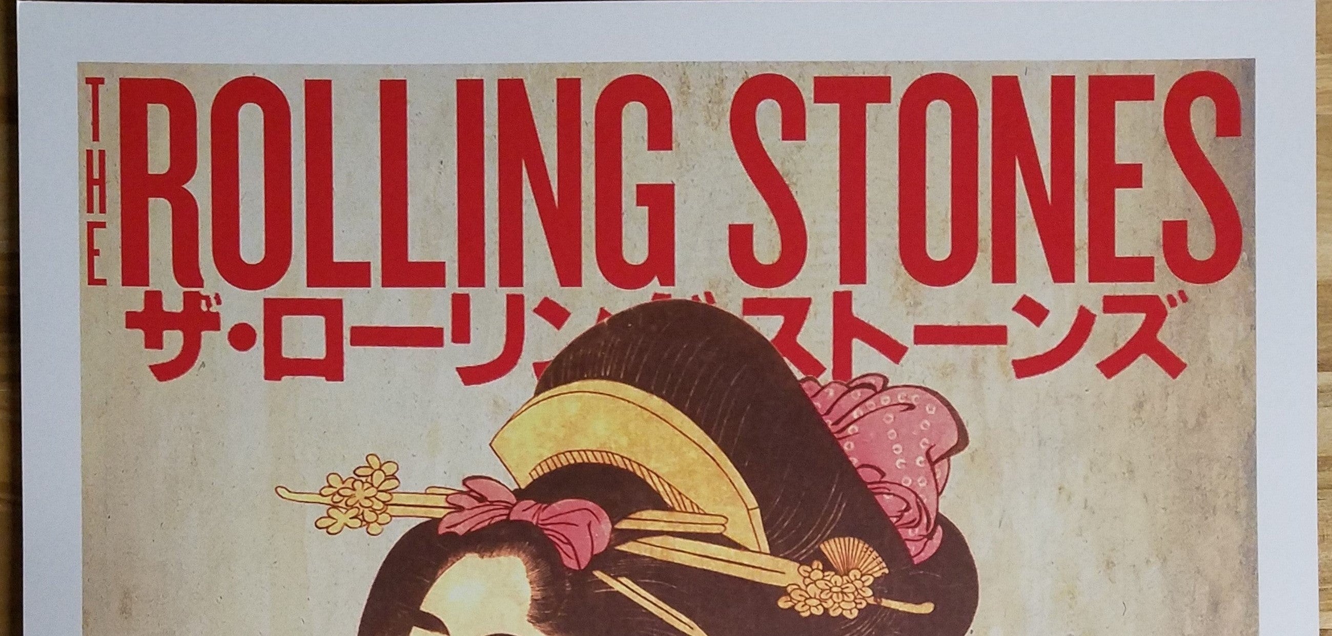 Title: Rolling Stones   Poster artist:   Edition:  xx/500  Type: Limited edition lithograph   Size: 17" x 23"  Location: Tokyo, Japan   Venue: Tokyo Dome   Notes:  1st edition, official poster hand numbered and embossed.  Official poster, Asia 14 On Fire Tour original from the show!