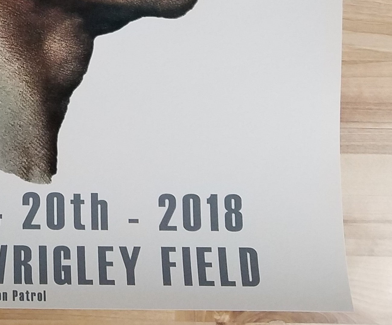 Title: Pearl Jam Matt Cunningham Bros Wrigley 2018 Official Merch Tent Poster artist: Matthew Cunningham Edition: Type: Screen Print Size: 18" x 24" Location: Chicago, IL Venue: Wrigley Field Notes: Very good condition  Created for the two Wrigley Field shows taking place on August 18th & August 20th, 2018.  Unsigned and Unnumbered - released on August 16, 2018 at the Wrigley Field Merch Tent across the street from the field.